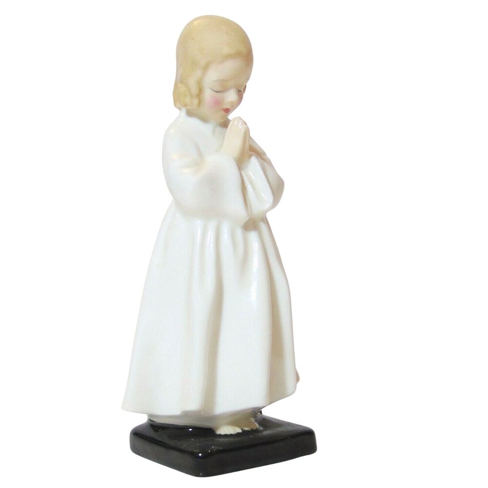 Royal Doulton Bed Time Figurine Praying Girl Bone China 1978 England Religious